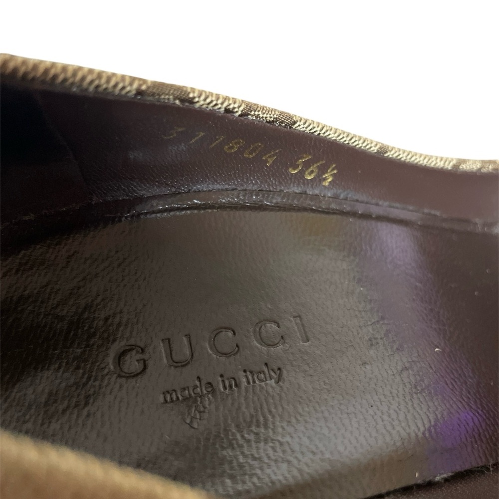 GUCCI Canvas Supreme Interlocking GG Logo Studded Block Heel Pumps \\ 36.5 - Picture 13 of 13